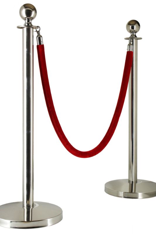 Bollard Velvet Cord (Silver Hook) - Royal Blue