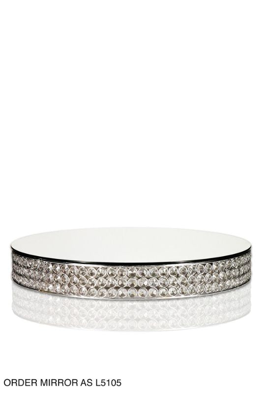 Crystal Look Cake Stand - Silver