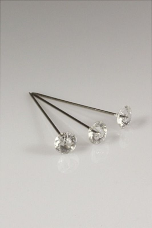 Florist - Diamond Head Pins (1000) - Clear