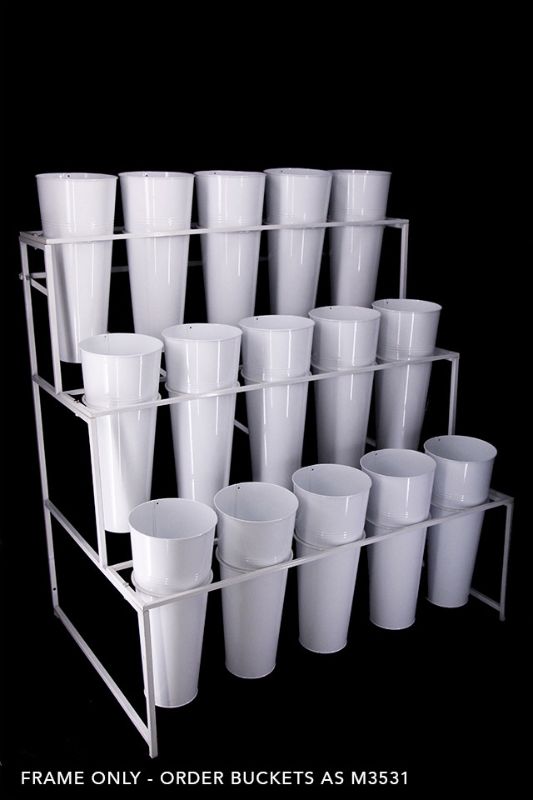 15 Vase Flower Stand Straight - White