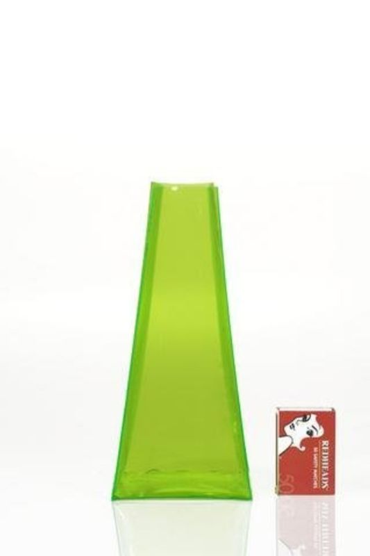 Set of 2 cerise small square vases, ideal for modern decor, showcasing flowers or as vibrant decorative pieces.