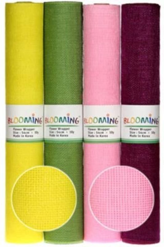 Decorative Wrap - PP Plain Mesh - Pink Green