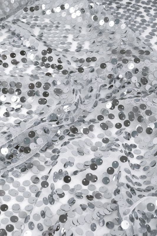 Event Backdrop - Sequin Backdrop Fabric - Silver - Silver - Set of 20