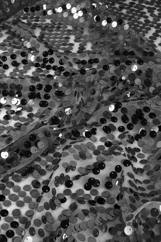 Event Backdrop - Sequin Backdrop Fabric - Black - Black - Set of 20