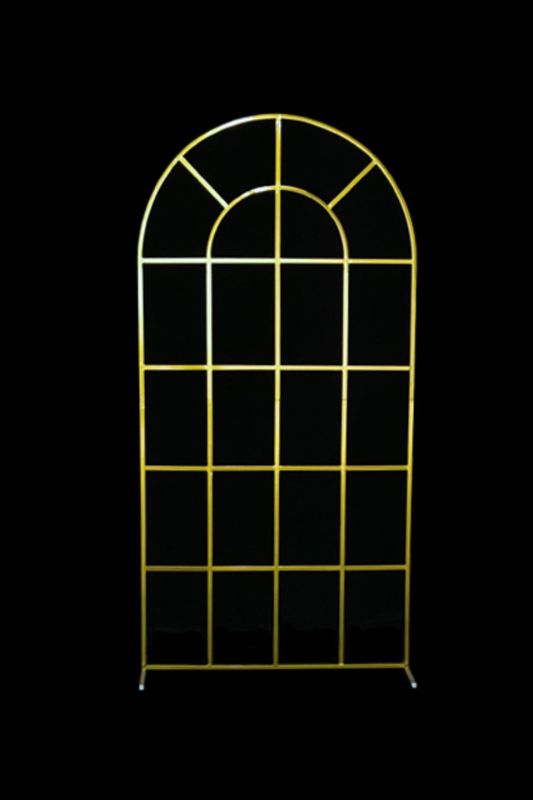 Event Backdrop - Classic Arch Window Frame - Gold