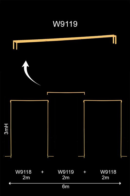 Event Backdrop - Wedding Frame Extender - Gold