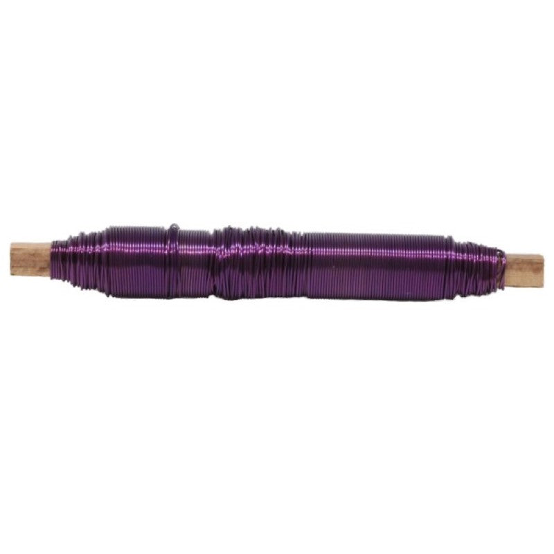 High-quality Wire Violet 05 in 100gms, ideal for floral arrangements and crafting with a vibrant violet hue.