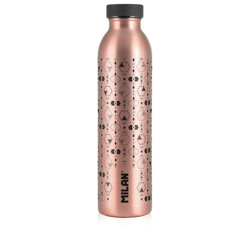 Milan Stainless Steel Isothermal Bottle 590ml Copper Series Black