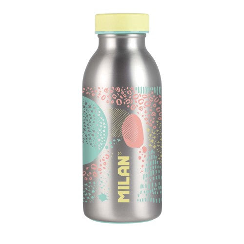Milan Stainless Steel Isothermal Bottle 350ml Silver Series Yellow