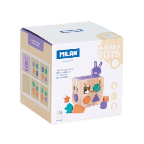 Milan Wooden Educational Toy Rabbit Cube
