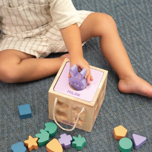 Milan Wooden Educational Toy Rabbit Cube