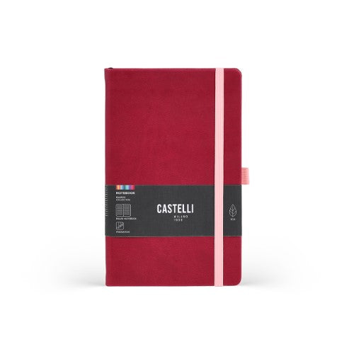 Castelli Notebook Kaleido Mid Ruled Ruby