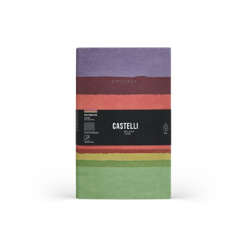 Castelli Notebook Stripes Mid Ruled Peach