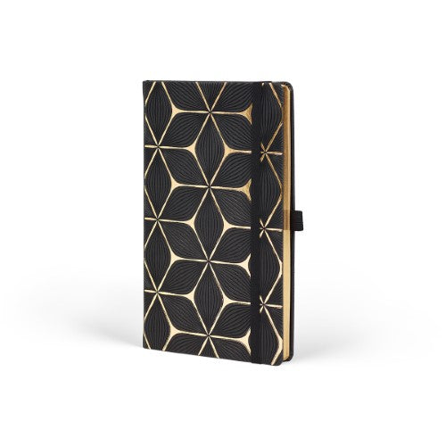 Castelli Notebook Gold Mid Ruled Flower