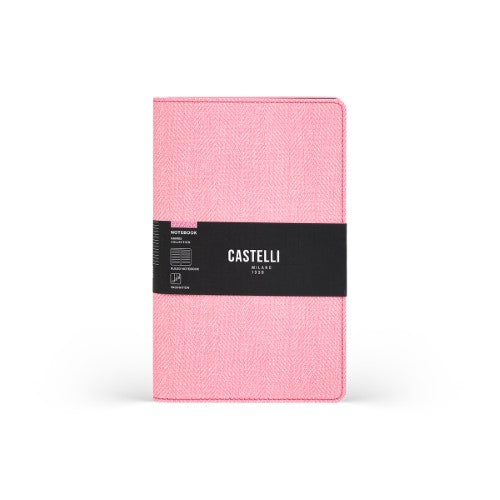 Castelli Notebook Harris Mid Ruled Flamingo