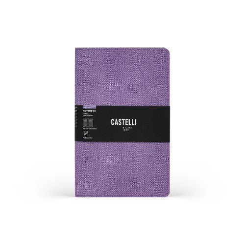Castelli Notebook Harris Mid Ruled Royal Purple