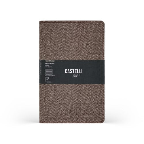 Castelli Notebook Harris Mid Ruled Coffee Brown
