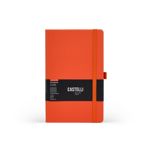 Castelli Notebook All Colour Mid Ruled Orange