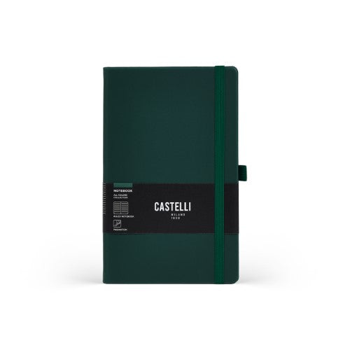 Castelli Notebook All Colour Mid Ruled Green