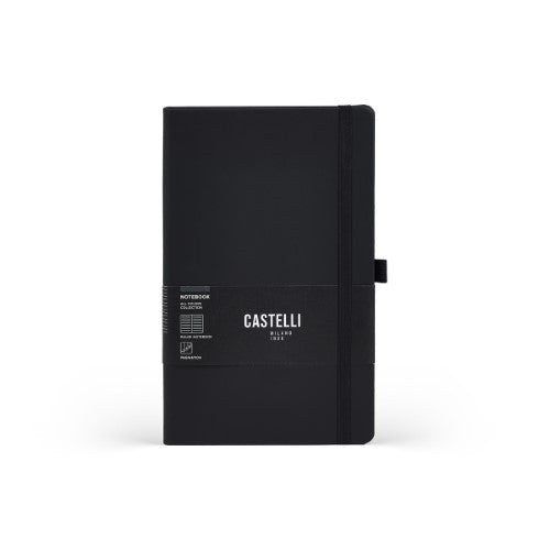 Castelli Notebook All Colour Mid Ruled Black