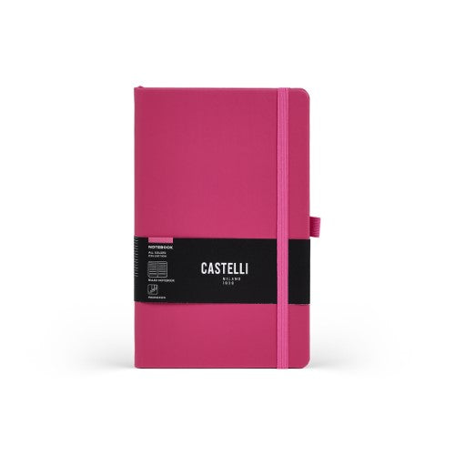 Castelli Notebook All Colour Mid Ruled Fuchsia