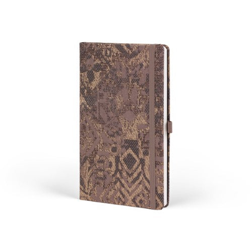 Castelli Notebook Shabby Mid Ruled Brown Texture