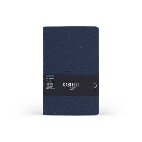 Castelli Quaderno Stitched Wool&Cotton Mid Ruled Blue