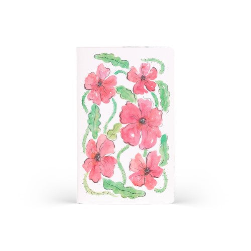 Castelli Quaderno Stitched Aquarello Mid Plain Poppy Flowers