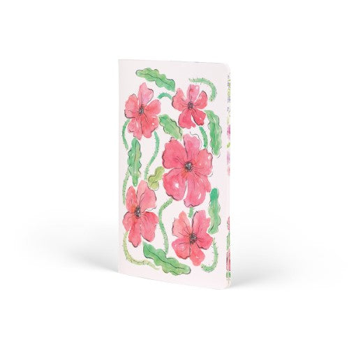 Castelli Quaderno Stitched Aquarello Mid Plain Poppy Flowers
