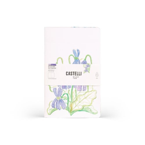 Castelli Quaderno Stitched Aquarello Mid Plain Violets