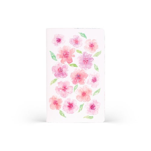 Castelli Quaderno Stitched Aquarello Mid Plain Peach Flowers