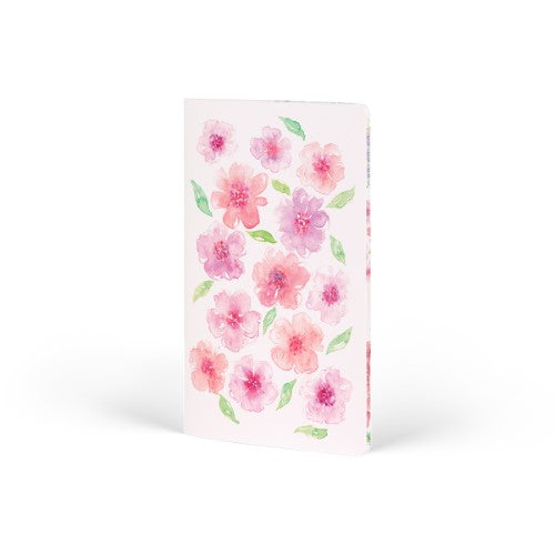 Castelli Quaderno Stitched Aquarello Mid Plain Peach Flowers