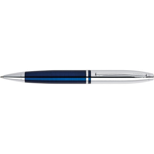 Cross Calais Chrome and Blue Lacquer Ballpoint