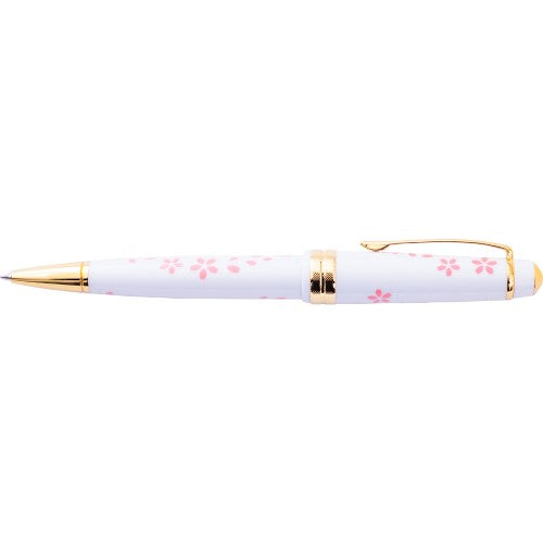 Cross Bailey Light Cherry Blossom Glossy White Resin Ballpoint with Gold Trim