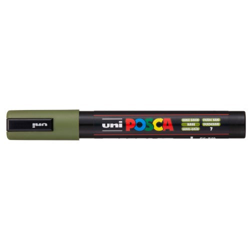 Uni Posca Marker 1.8-2.5mm Med Bullet Khaki Green PC-5M