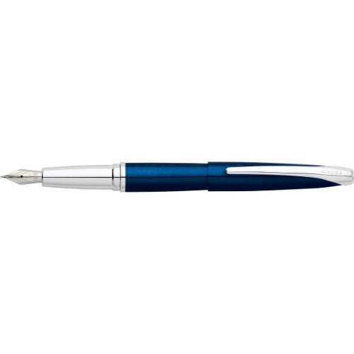 Cross ATX Translucent Blue Lacquer Fine Nib Fountain Pen