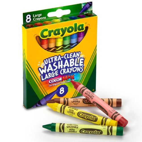 Crayola Ultra-Clean Washable Large Crayons 8Pk