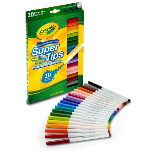 Crayola Washable Super Tips Markers 20Pk