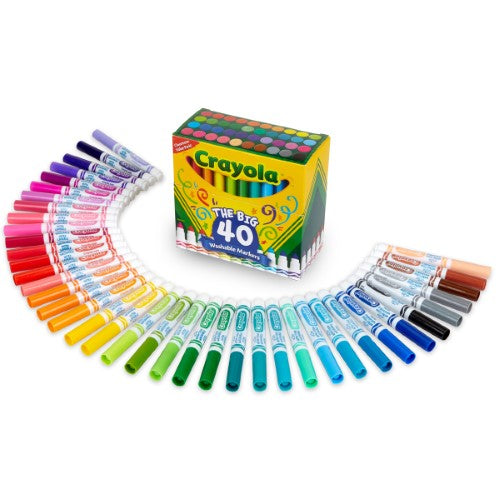 Crayola Washable Broadline Markers: The Big 40 40Pk