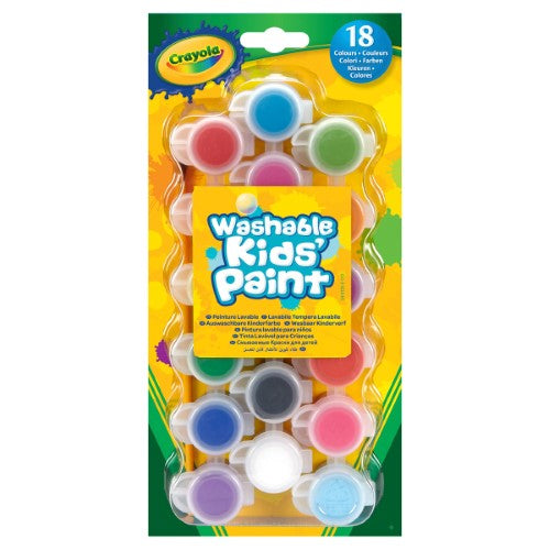 Crayola Washable Kids Poster Paints With Brush 18Pk
