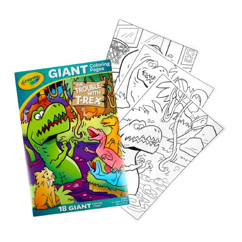 Crayola Giant Colouring Pages Foldalope T-Rex 18 Pages