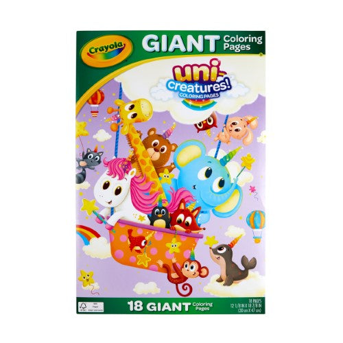 Crayola Giant Colouring Pages Foldalope Uni Creatures 18 Pages