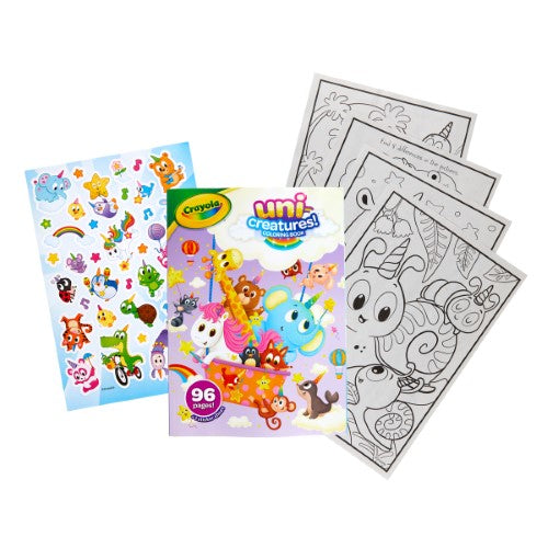 Crayola Uni-Creatures Coloring Book With Stickers 96 Pages