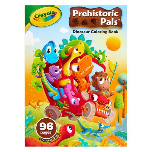 Crayola Prehistoric Pals Coloring Book With Stickers 96 Pages