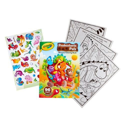 Crayola Prehistoric Pals Coloring Book With Stickers 96 Pages