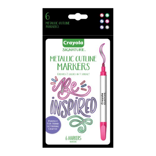 Crayola Signature Metallic Outline Paint Markers 6Pk