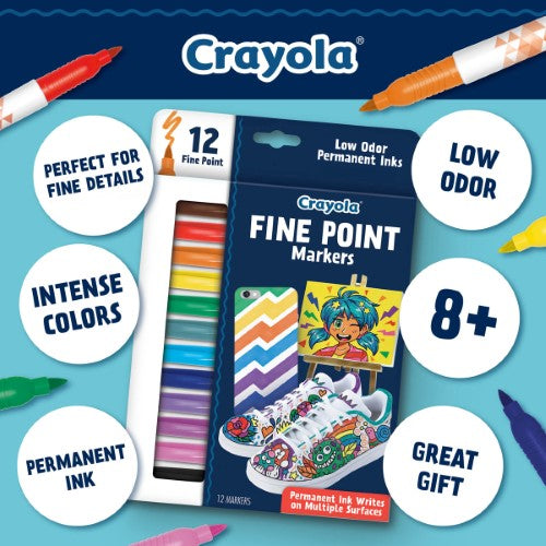 Crayola Fine Point Markers 12Pk