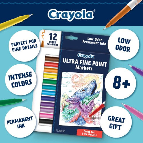 Crayola Ultra Fine Point Markers 12Pk