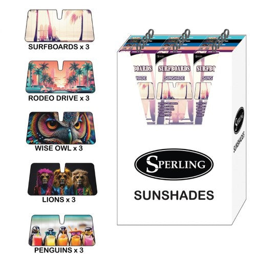 SPERLING SUNSHADE PDQ SINGLE BUBBLE 15PCE 5xDESIGNS