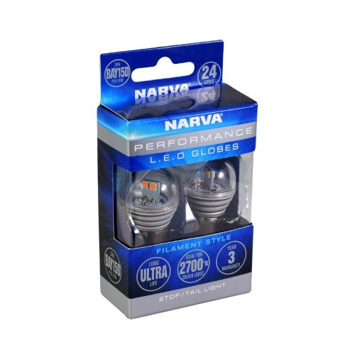 LED BAYONET GLOBE 24V BAY15S 410/130Lm